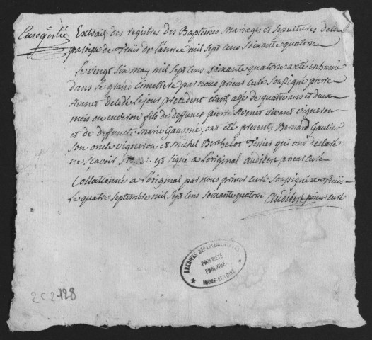 1752 (31 juillet)-1754 (14 juin)