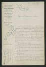Demande d'autorisation de réparation du déversoir (1er octobre 1866)