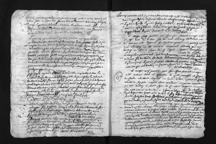 Collection du greffe. Baptêmes, mariages, sépultures, 1771-février 1772