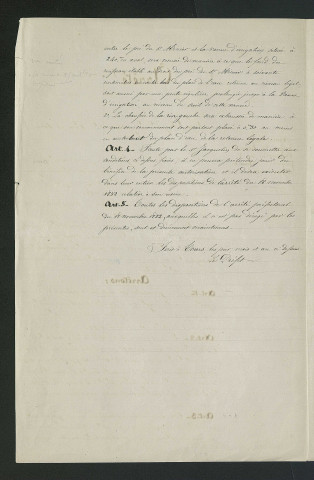 Arrêté autorisant le sieur Jacquelin à relever sa retenue de 0,05 m. (12 septembre 1853)