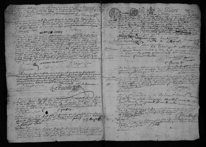 Collection communale. Baptêmes, mariages, sépultures, 1676-1692