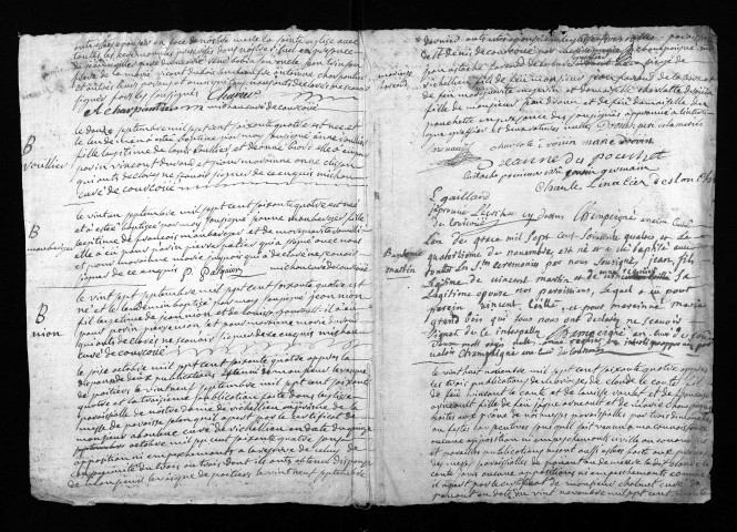 Collection du greffe. Baptêmes, mariages, sépultures, 1764