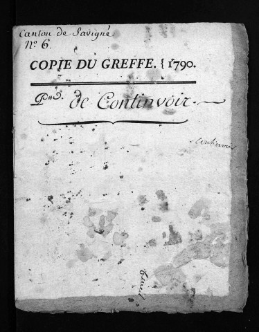 Collection du greffe. Baptêmes, mariages, sépultures, 1789-1790