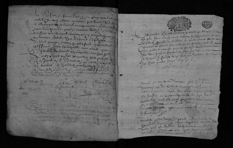 Collection communale. Baptêmes, mariages, sépultures, 1691-1692