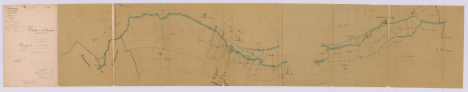 Plan général de la rivière de l'Indre dans la commune de Chédigny