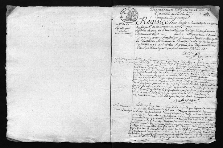 Naissances, mariages, décès, an VIII-1806 - Pour les mariages de l'an VIII, se reporter à la municipalité de canton (Richelieu)