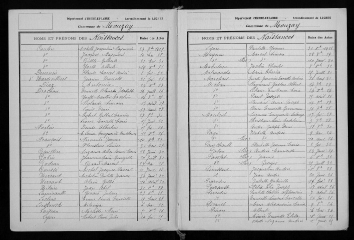 Naissances, mariages, décès