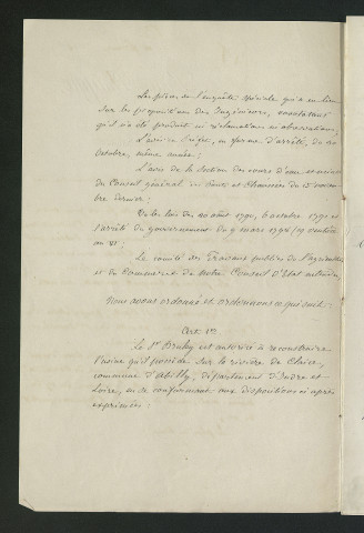 Règlement d'eau : ordonnance royale (16 février 1844)