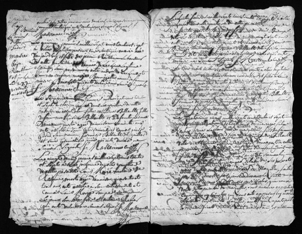 Collection du greffe. Baptêmes, mariages, sépultures, 1737