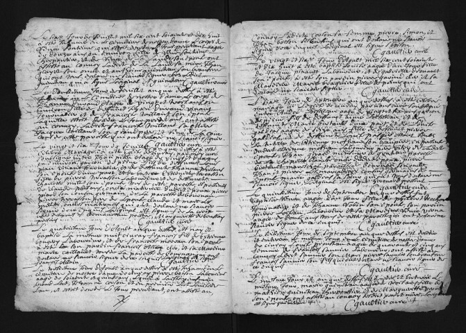Collection du greffe. Baptêmes, mariages, sépultures, 1678 - Les années 1676-1677 sont lacunaires dans cette collection