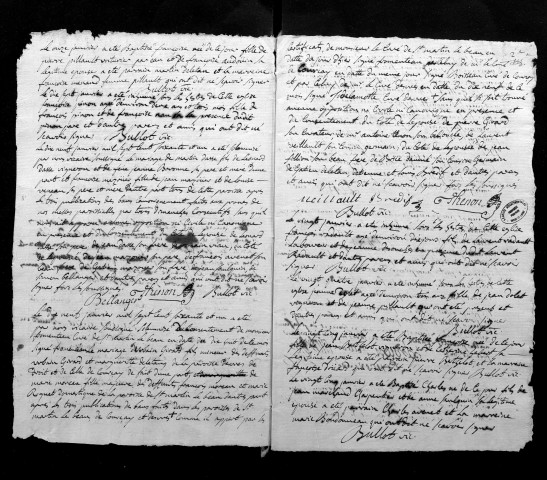 Collection du greffe. Baptêmes, mariages, sépultures, 1761