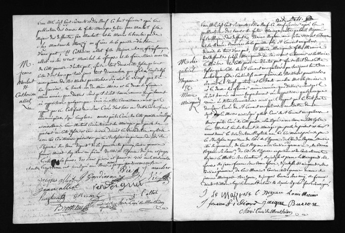 Collection du greffe. Baptêmes, mariages, 1779