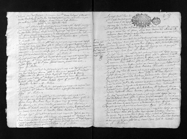 Collection du greffe. Baptêmes, mariages, sépultures, 1691 - L'année 1690 est lacunaire dans cette collection