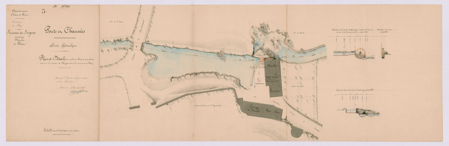 Plan et détails (15 novembre 1854)