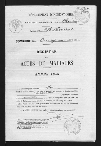 Mariages, 1948