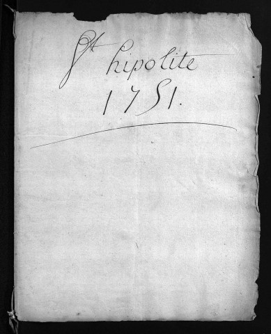 Baptêmes, mariages, sépultures, 1751