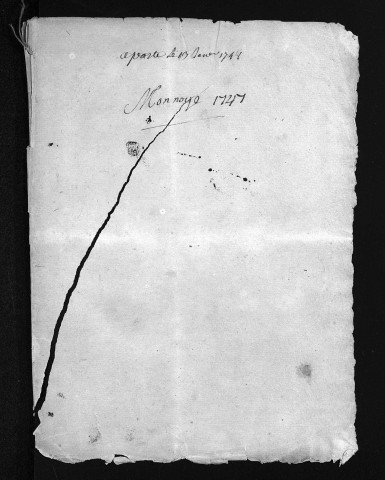 Collection du greffe. Baptêmes, mariages, sépultures, 1747