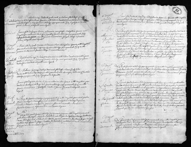 Collection du greffe. Baptêmes, mariages, sépultures, 1745-1746