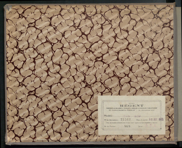 Table des comptes de la matrice. Comptes actifs personnes morales et A - G.