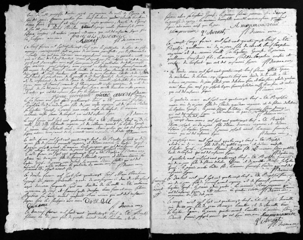 Collection du greffe. Baptêmes, mariages, sépultures, 1783