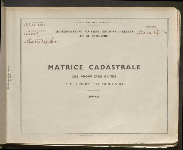 Table des comptes de la matrice. Comptes actifs personnes morales et A - Dh.