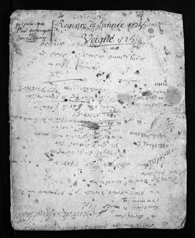 Collection du greffe. Baptêmes, mariages, sépultures, 1725 - Les années 1693-1724 sont lacunaires dans cette collection
