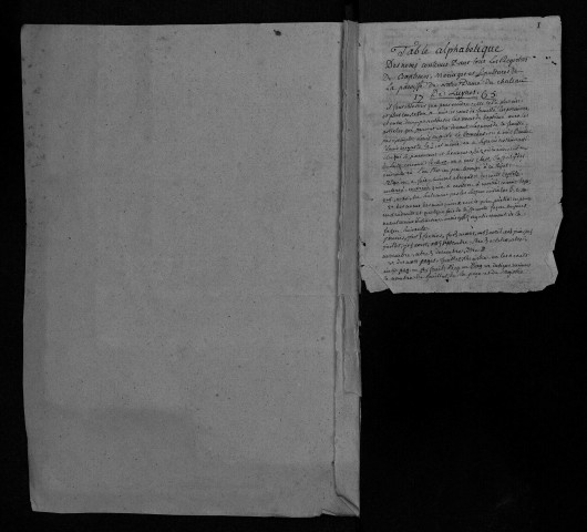 Collection communale. Table alphabétique des baptêmes, mariages, sépultures, 1634-1750