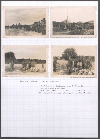 Tours (Indre-et-Loire), cimetière La Salle. Funérailles de soldats allemands.