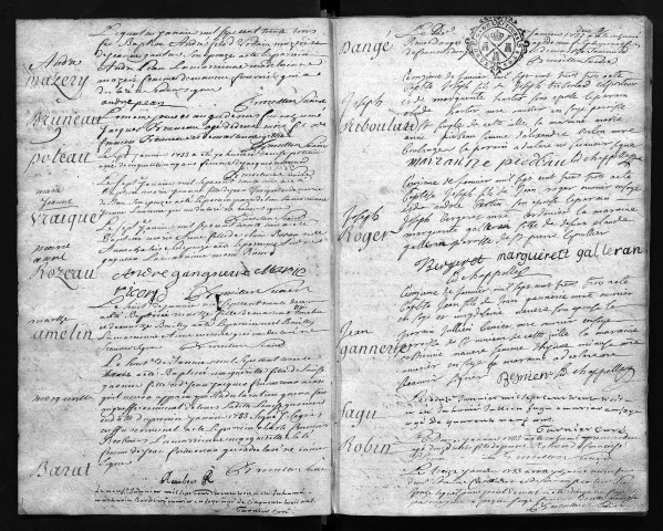 Collection communale. Baptêmes, mariages, sépultures, 1733-1736