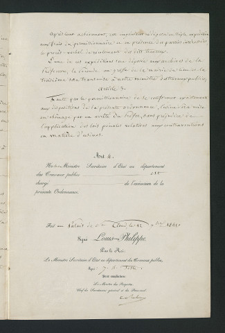 Ordonnance royale valant règlement d'eau (12 septembre 1841)
