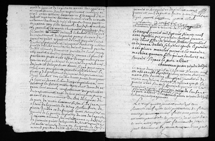 Collection du greffe. Baptêmes, mariages, sépultures, 1769