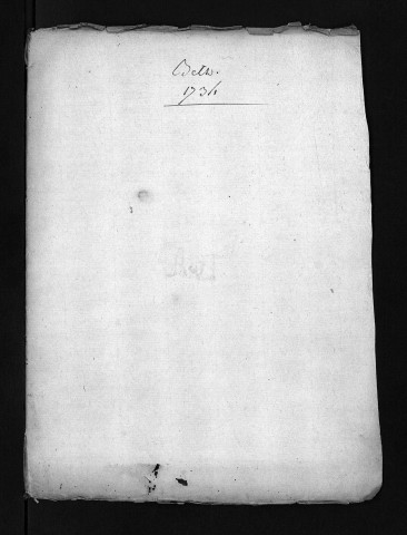 Collection du greffe. Baptêmes, mariages, sépultures, 1734