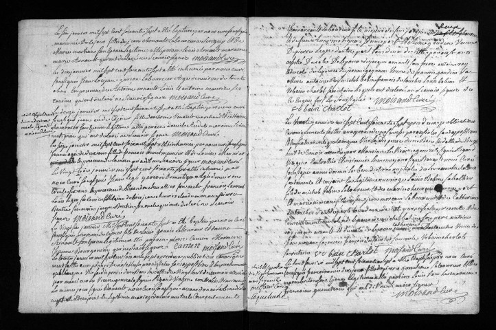 Collection du greffe. Baptêmes, mariages, sépultures, 1767