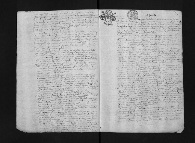 Collection du greffe. Baptêmes, mariages, sépultures, 1681 - Les années 1678-1680 sont lacunaires dans cette collection
