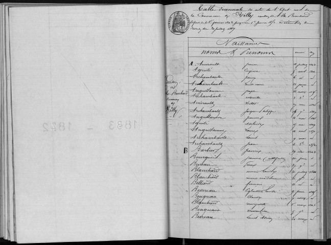 Naissances, mariages, décès