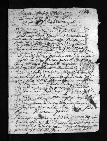 Baptêmes, mariages, sépultures, 1680 - Les années 1678 et 1679 sont lacunaires dans la collection du greffe