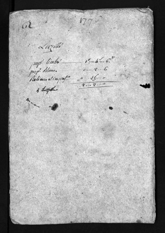 Collection du greffe. Baptêmes, mariages, sépultures, 1776