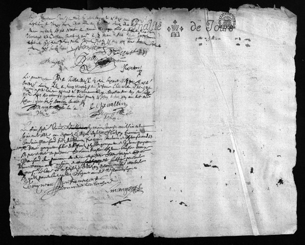 Collection du greffe. Baptêmes, mariages, sépultures, 1676 - Les années 1674-1675 sont lacunaires dans cette collection