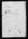 Baptêmes, mariages, sépultures, 1777