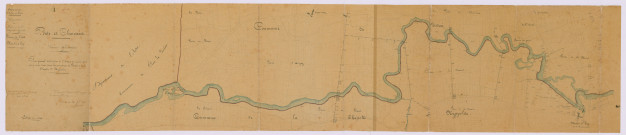 Plan général de la rivière Indre, dans les communes de Bridoré et de La Chapelle-Saint-Hippolyte (29 septembre 1851)