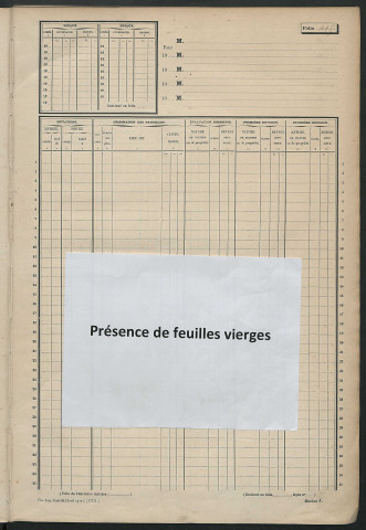 Matrice des propriétés non bâties, fol. 493 à 823.