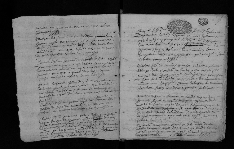Collection communale. Baptêmes, mariages, sépultures, 1691-1692