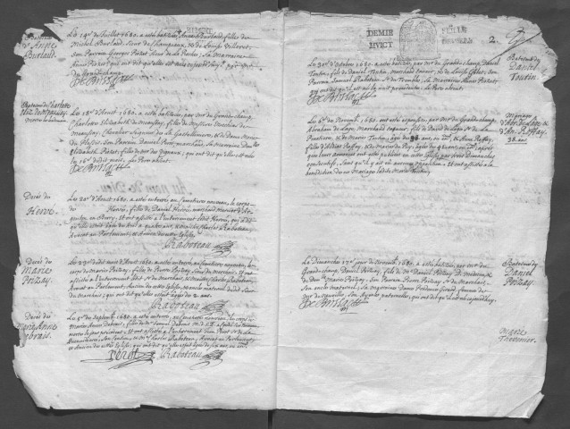 Collection communale. Église réformée. Baptêmes, mariages, sépultures, 1680-1683