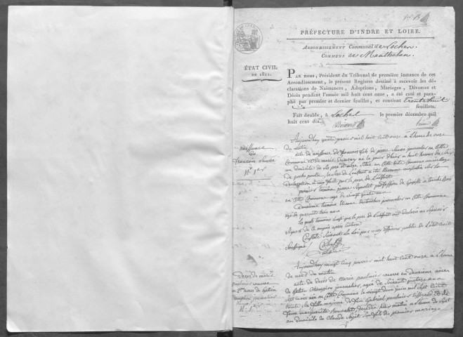 Collection communale. Décès, 1811