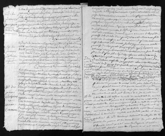 Baptêmes, mariages, sépultures, 1788