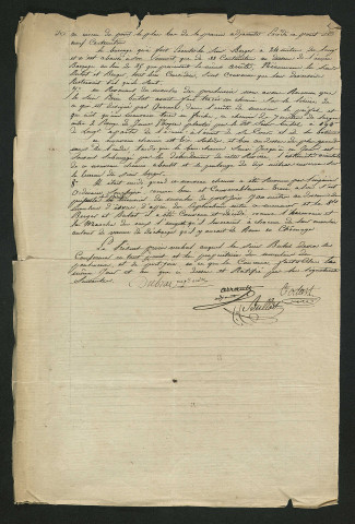 Procès-verbal d'état des lieux des seuils, des vannes, des déversoirs etc. des moulins d'Esvres (10 juillet 1823)