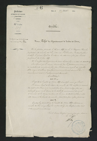 Arrêté (11 août 1855)