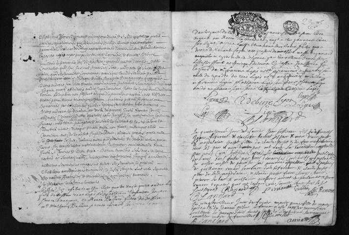 Collection communale. Baptêmes, mariages, sépultures, 1695-1708 (double du cahier précédent)