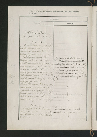 Vérification de la conformité des travaux exécutés au règlement d'eau, visite de l'ingénieur (5 mai 1854)