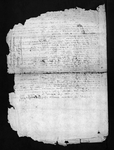 Collection du greffe. Baptêmes, mariages, 1690 - L'année 1689 est lacunaire dans cette collection